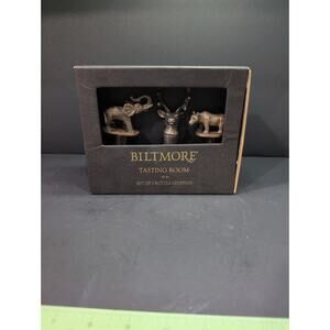 Biltmore Tasting Room Animal Cork Stoppers Set, Wine Bottle Accessories or Decor